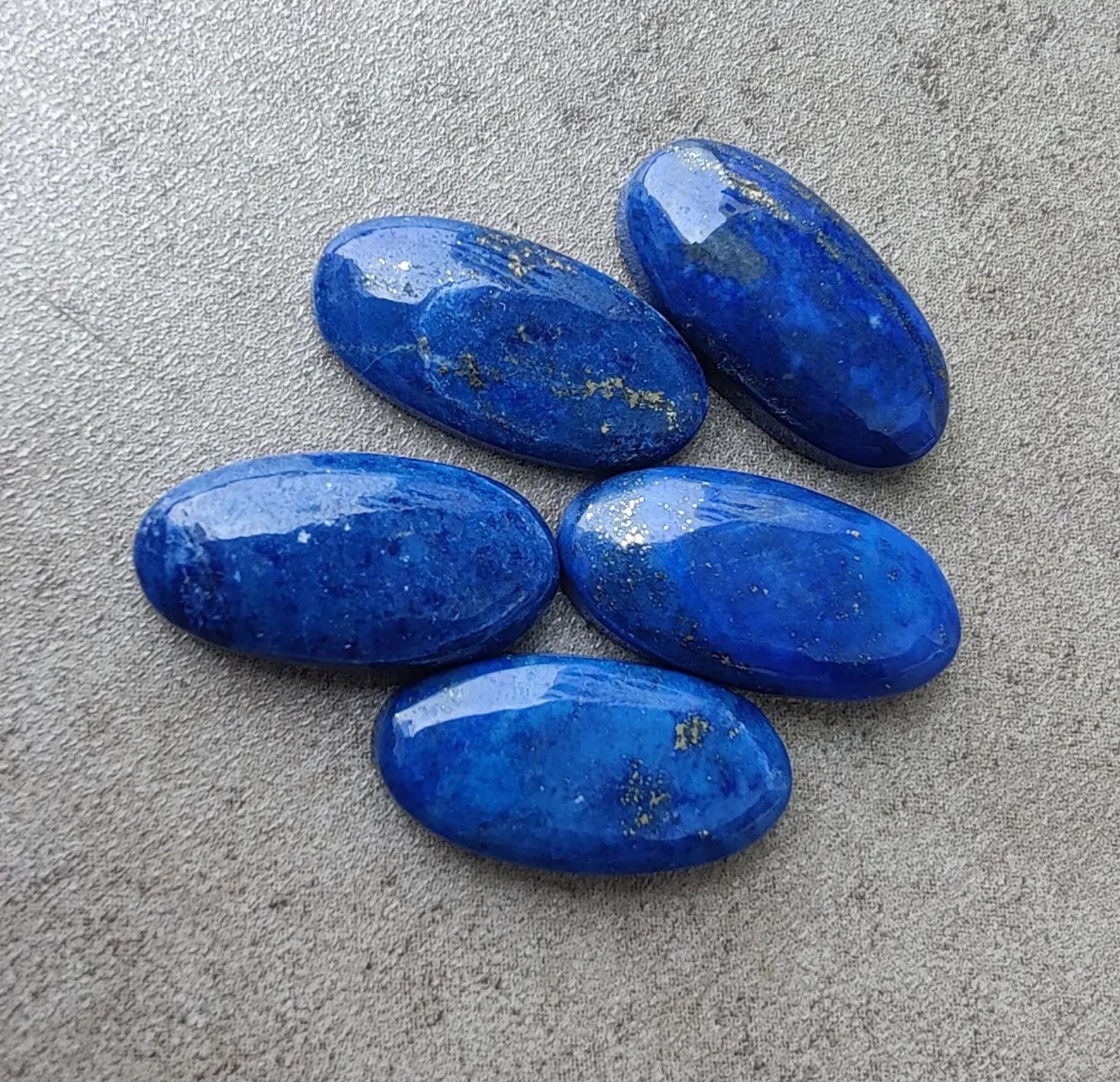 Natural Lapis Lazuli Long Oval Cabochon AAA Grade Gemstone For Jewelry