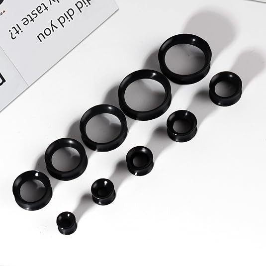 ULTRA THIN SKINS TUNNELS-Silicone Ear Skins-Ear Gauges-Soft Ear plugs-PAIR
