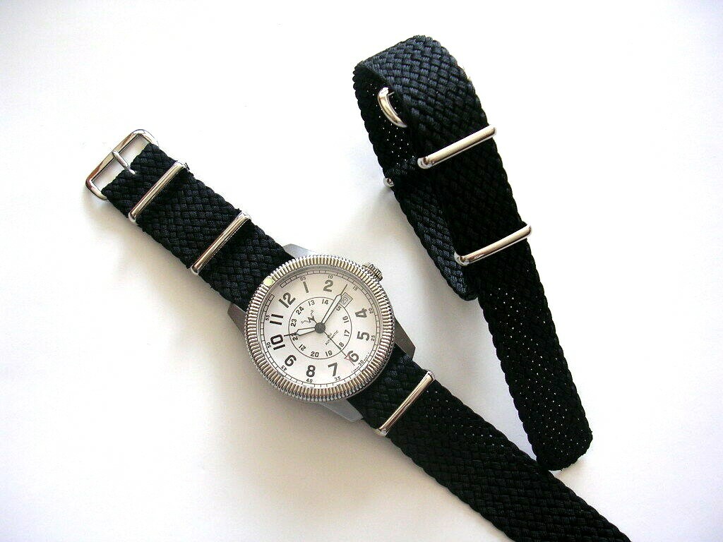 18mm Braided Woven NATO G10 ® Nylon Perlon watch band Military strap IW SUISSE