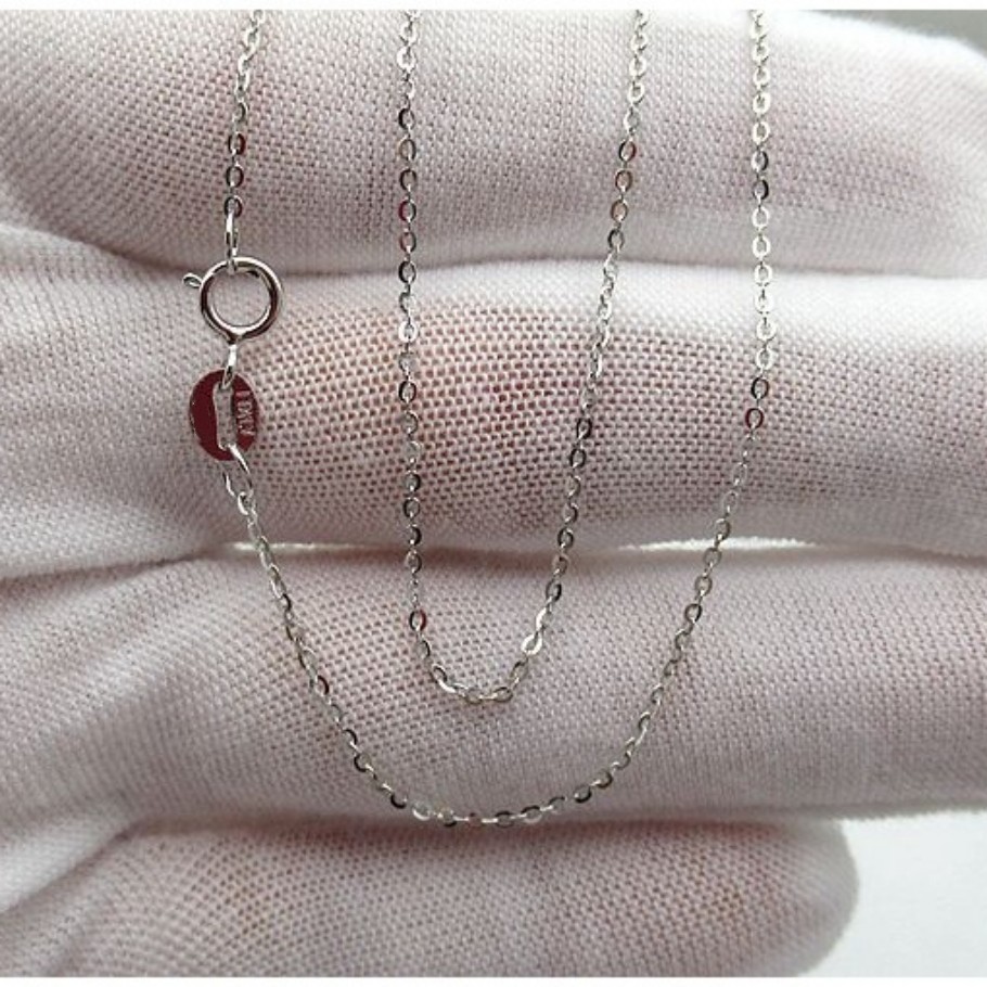 Women’s Silver Plated Fashion Thin Necklace Single Chain No Pendant 45cm