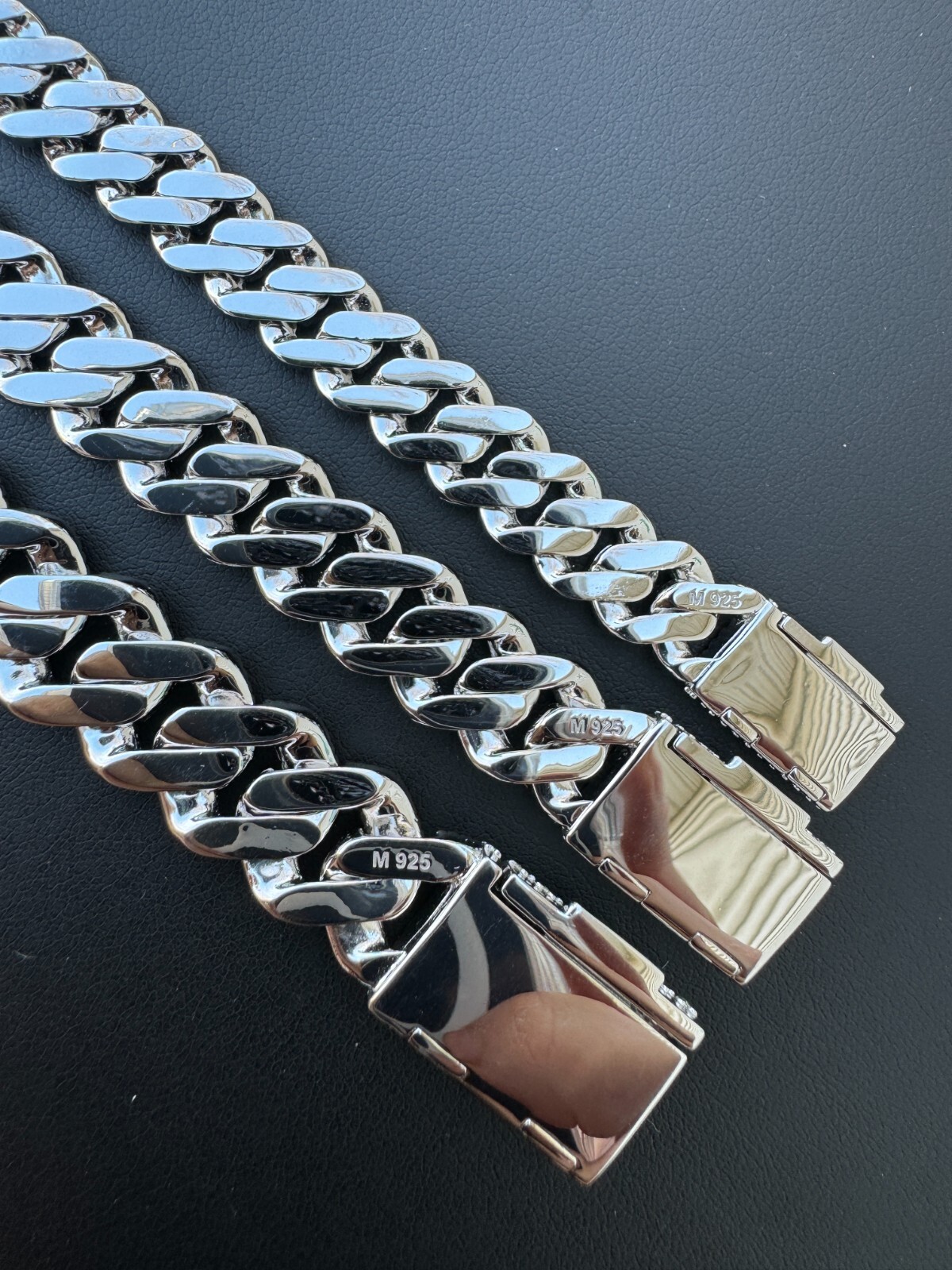 MOISSANITE Real Miami Cuban Link Chain Iced Hip Hop 925 Silver Necklace 16″-30″