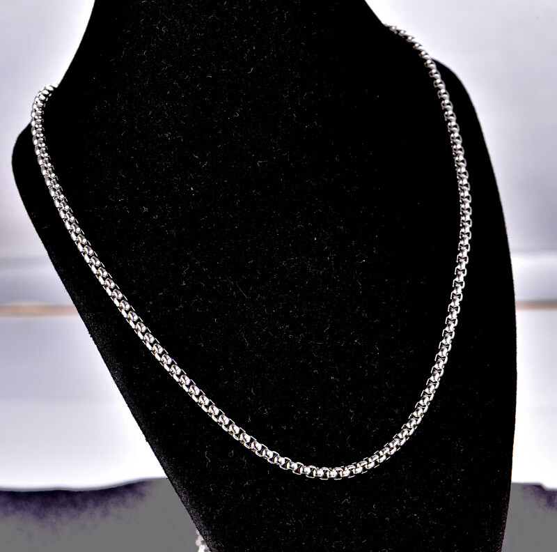 18″-30″ Stainless Steel 2mm/3mm/4mm/5mm/6mm/7mm Smooth Box Chain Necklace #N260