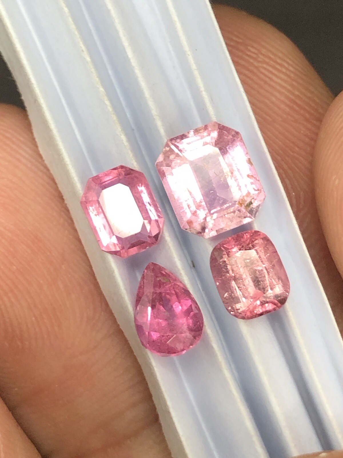 4 Ct Pink Faceted Tourmaline Lot From Afghanistan