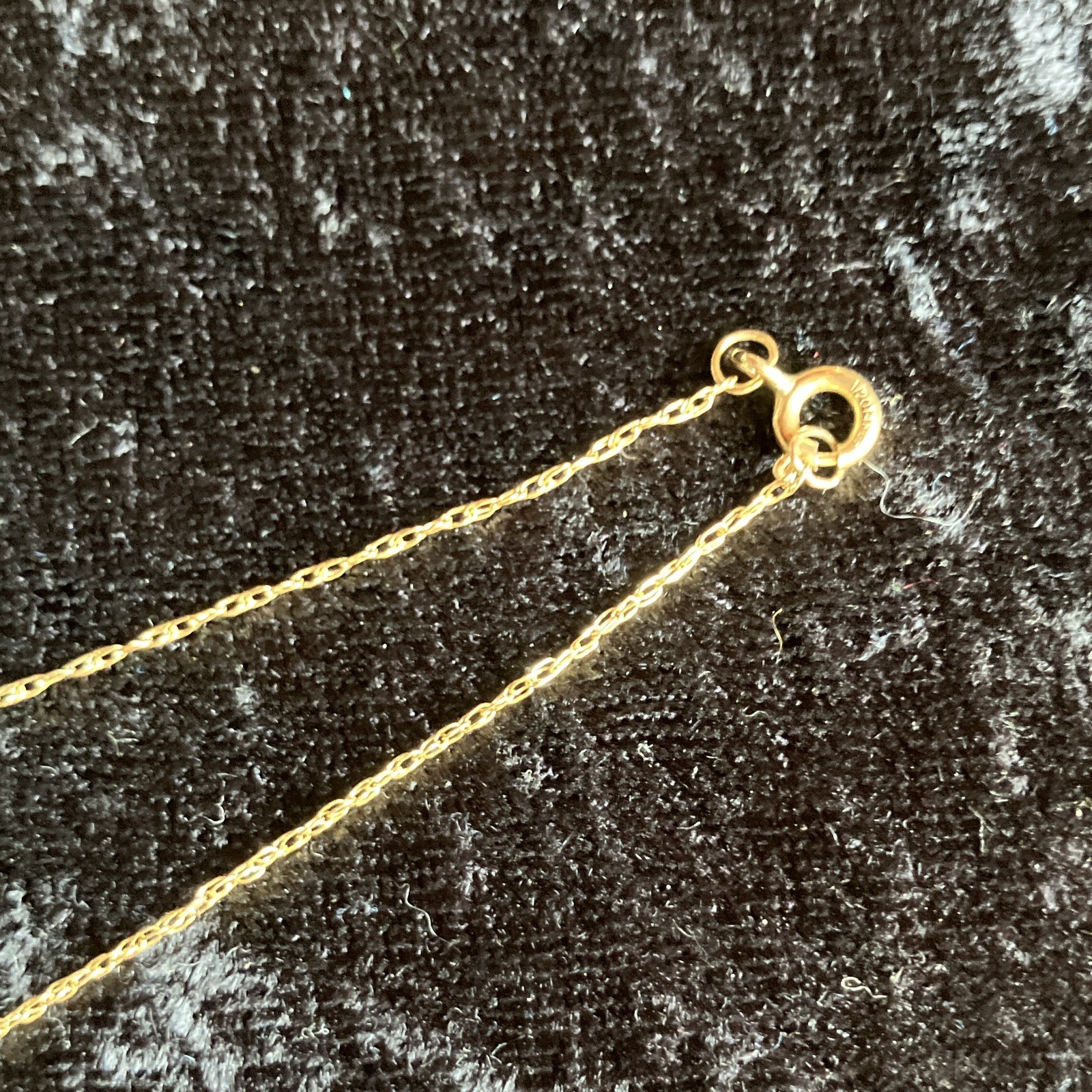 Gold 14kgf dainty Chain Necklace 16, Spring Ring Clasp