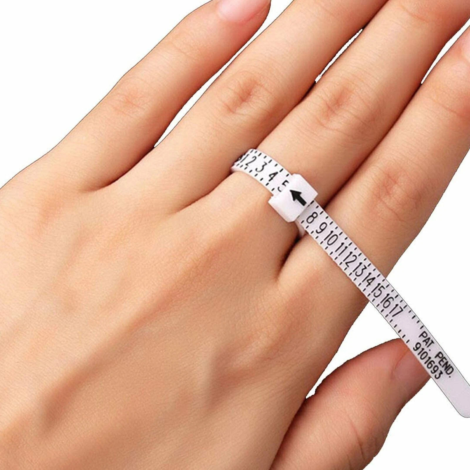 2PCS Ring Sizer Measure Tool Gauge Plastic Finger Sizing Finder Reusable 1-17