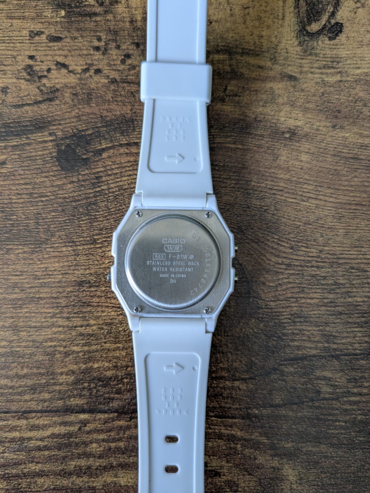 Casio F91W Custom Manchester United Watch Red Devils Rooney Bruno White Strap
