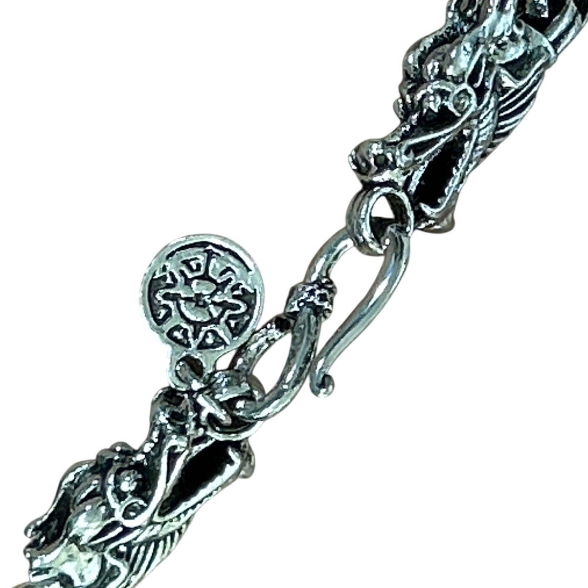 Byzantine Dragon 7.5″ Bali Bracelet Silver Tone Stainless Steel high end look