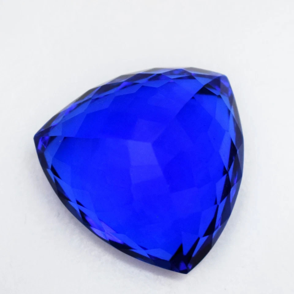 219.75 Carat Flawless Deep Blue Tanzanite Trillion Cut Certified Loose Gemstone