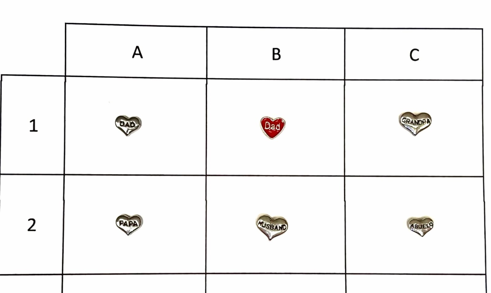 Authentic Origami Owl Dad Grandpa Papa Abuelo Husband Male Family Charms NEW