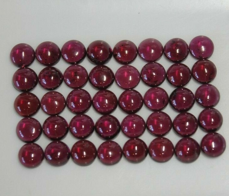 Almandine Garnet 2mm, 3mm, 4mm, 5mm, 6mm, 7mm, 8mm, 10mm, 12mm Round Cabochon(s)