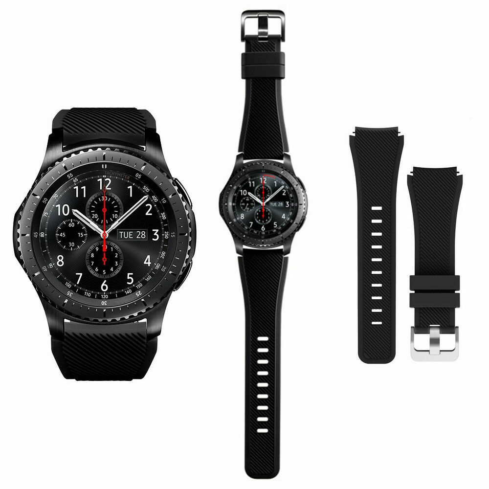 22mm Rugged Silicone Sport Watch Band Strap Replacement Quick Release Wristband