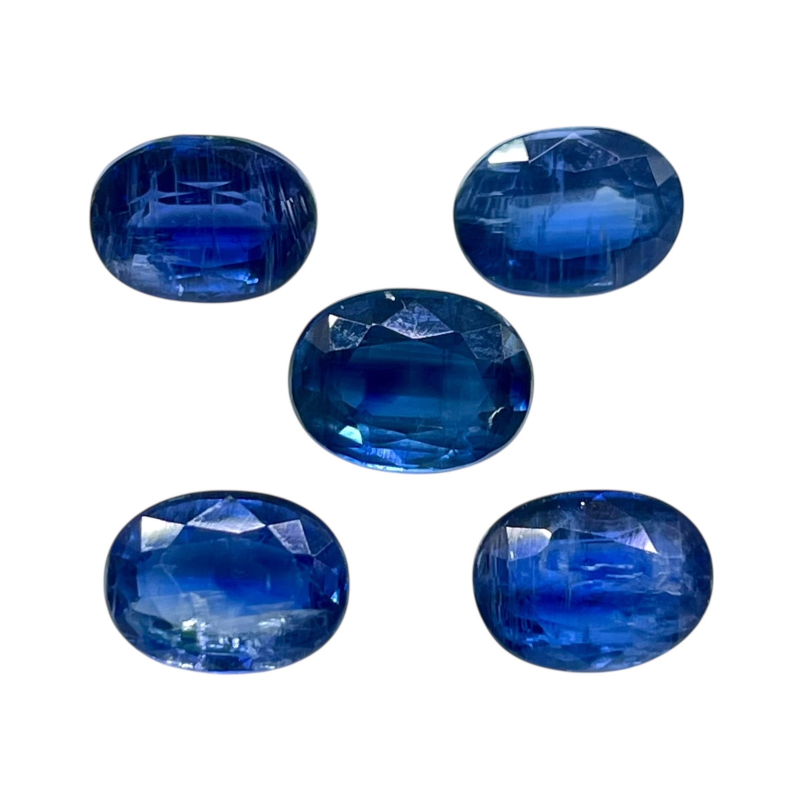 5 Pcs Natural Kyanite Blue 6x4mm Oval Cut Dazzling Untreated Loose Gemstones Lot