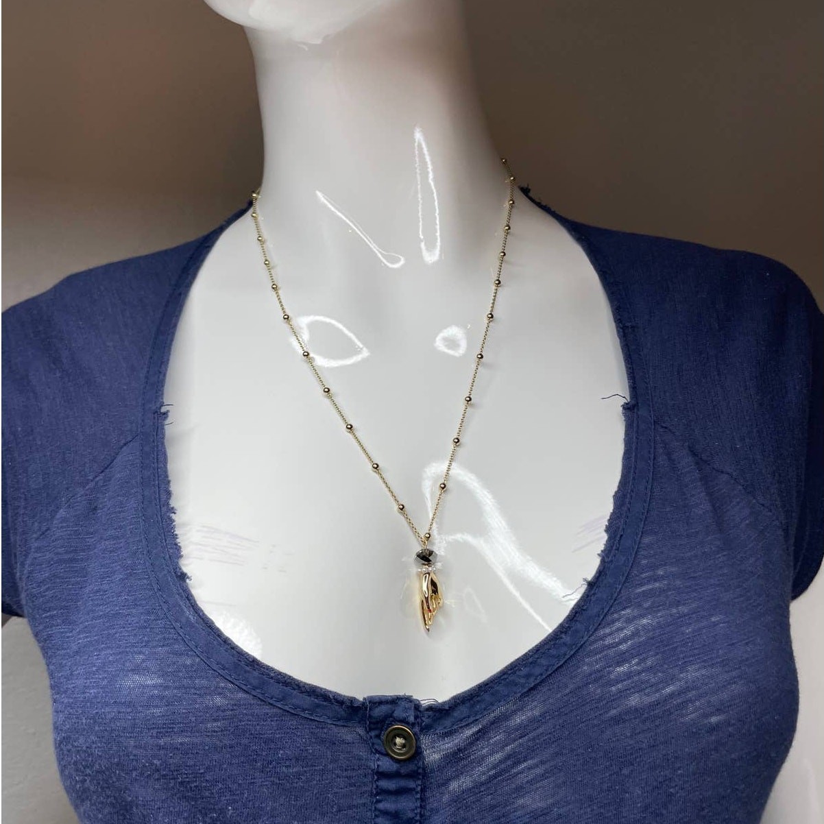 SWAROVSKI TAROT MAGIC HAND PENDANT MULTI-COLORED GOLD TONE NECKLACE