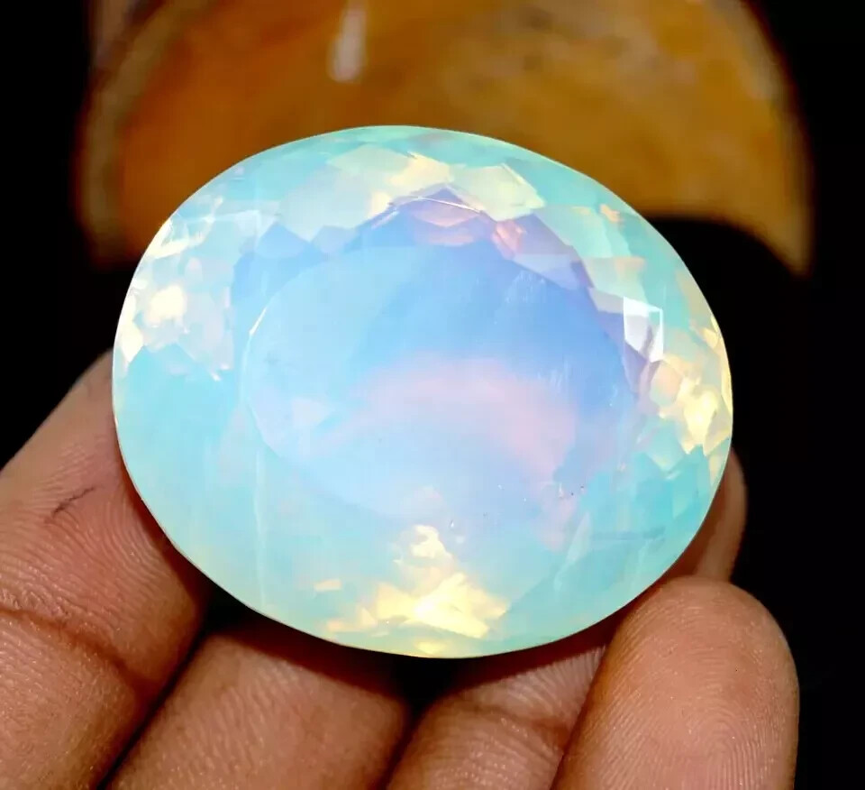 Fire Opal Oval Cut 120 Ct Welo Australian Natural Loose Certified Gemstone