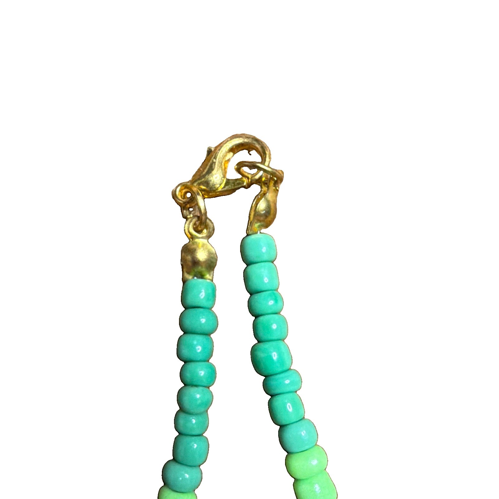Watermelon Seed Bead Choker Necklace 14inches Gold Tone Clasps Summer Style