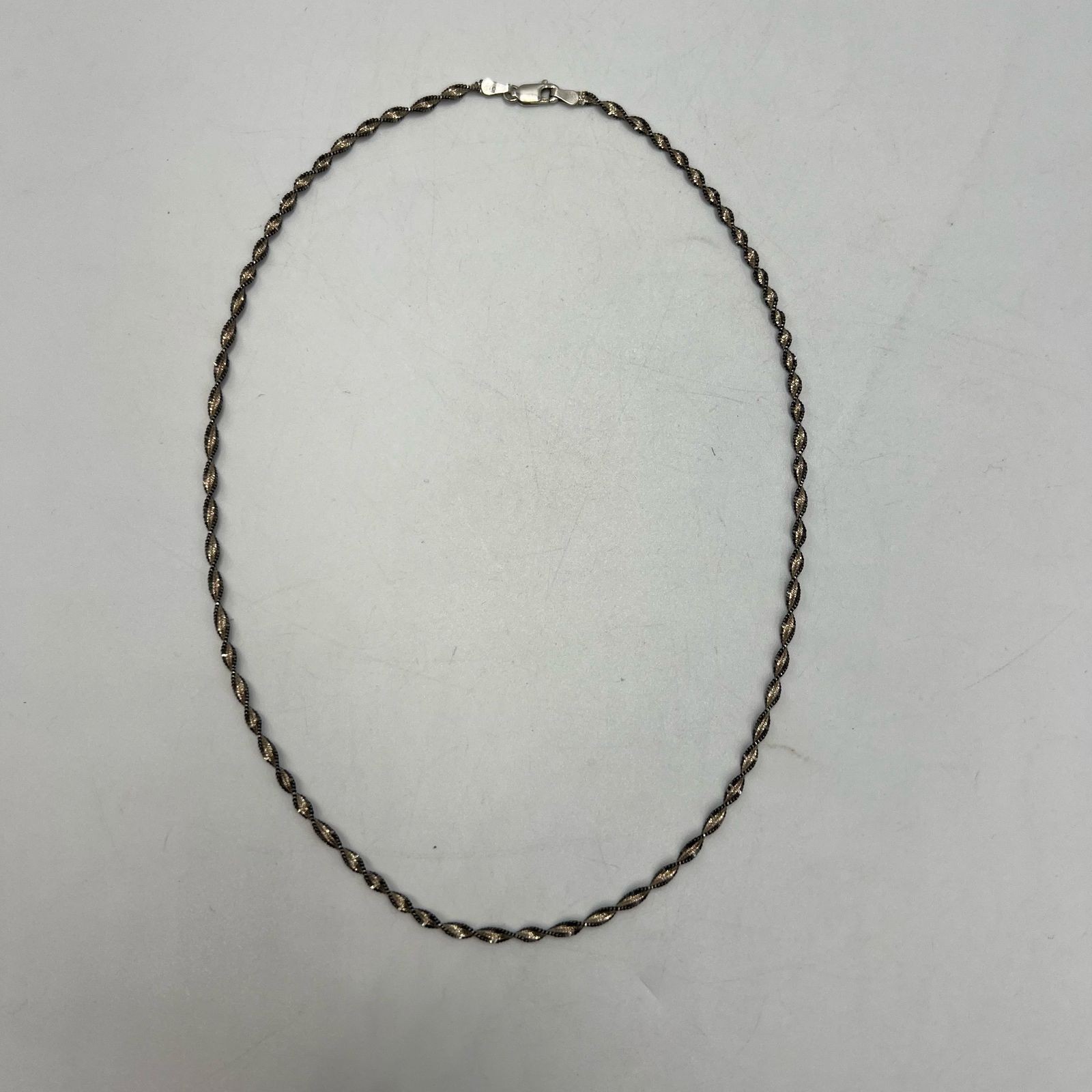 Vintage Sterling Silver 925 Ropen Necklace Chain Jewelry Signed