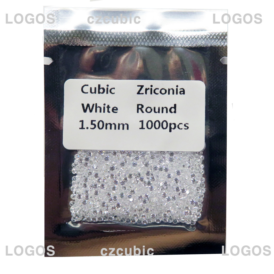 1000 PCS ROUND CUBIC ZIRCONIA/CZ STONES 5A QUALITY 0.70 – 3.00 MM SHIP IN US NO1
