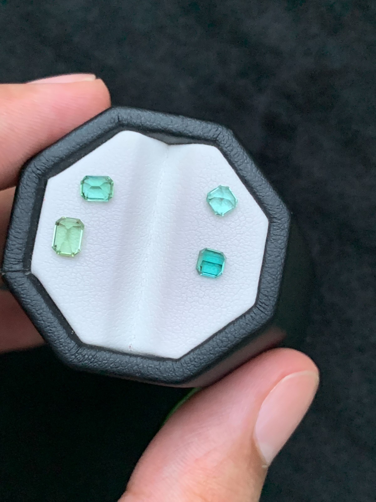 1.57 Ct Natural Untreated Tourmaline 4 Pcs Seafoam Green Lagoon Gemstones Afghan