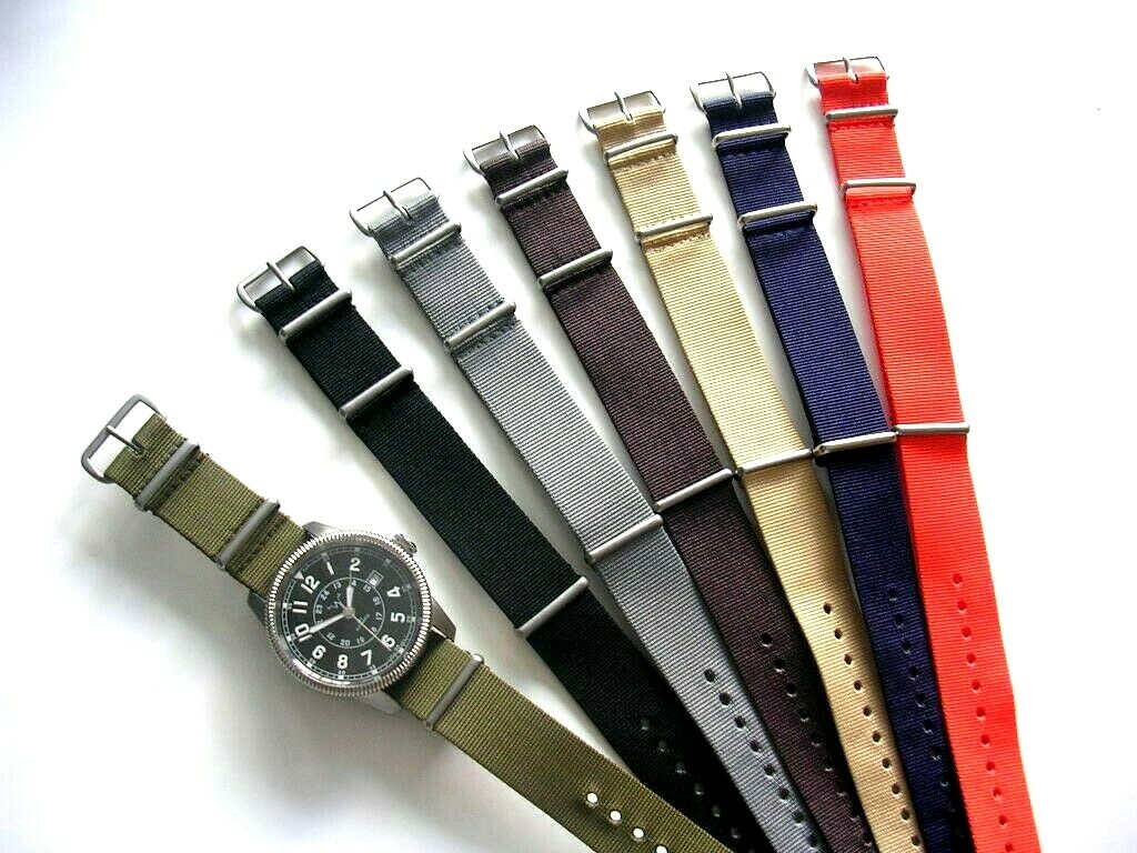 16mm 19mm NATO g10® Ballistic nylon Military watchband strap Bond RAF IW SUISSE