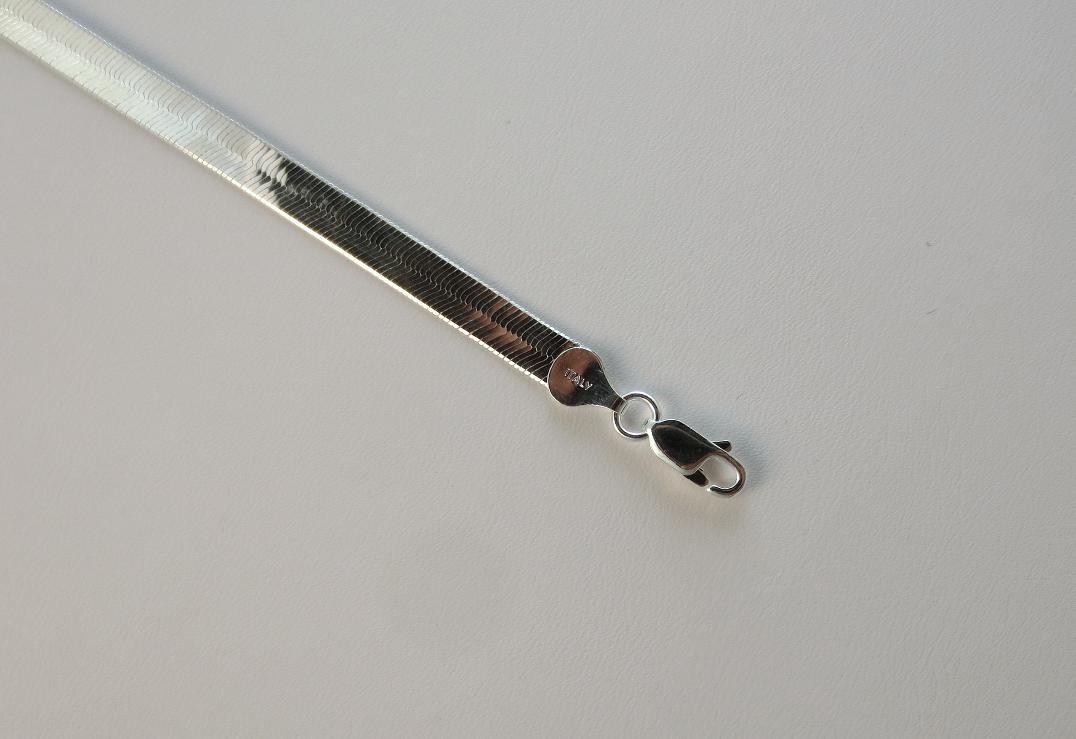 5.5mm Sterling Silver Herringbone Necklace .925 Italian, 7,8,16,18,20,22,24,30″