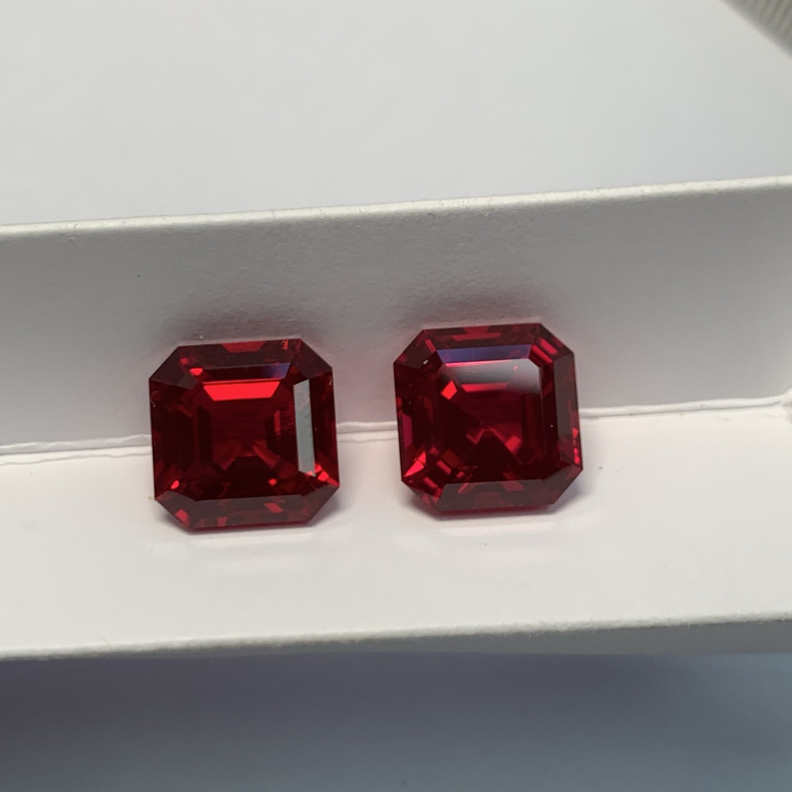 Hot Sale 0.5-10ct Asscher Cut Lab Grown Ruby Loose Gemstones for Jewelry Making