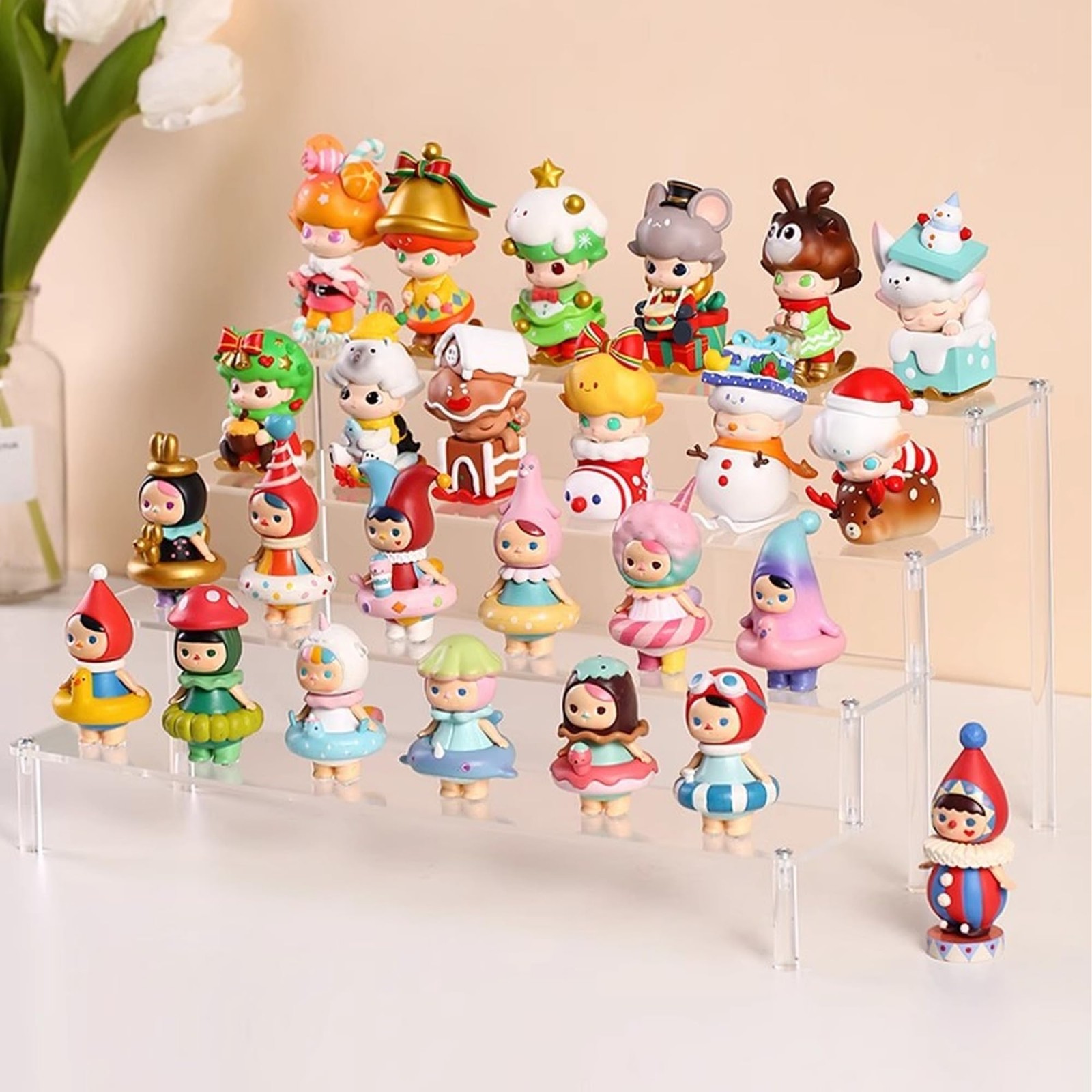 3 Tier Clear Acrylic Display Stand Organizer Shelf Rack Showcase Storage US
