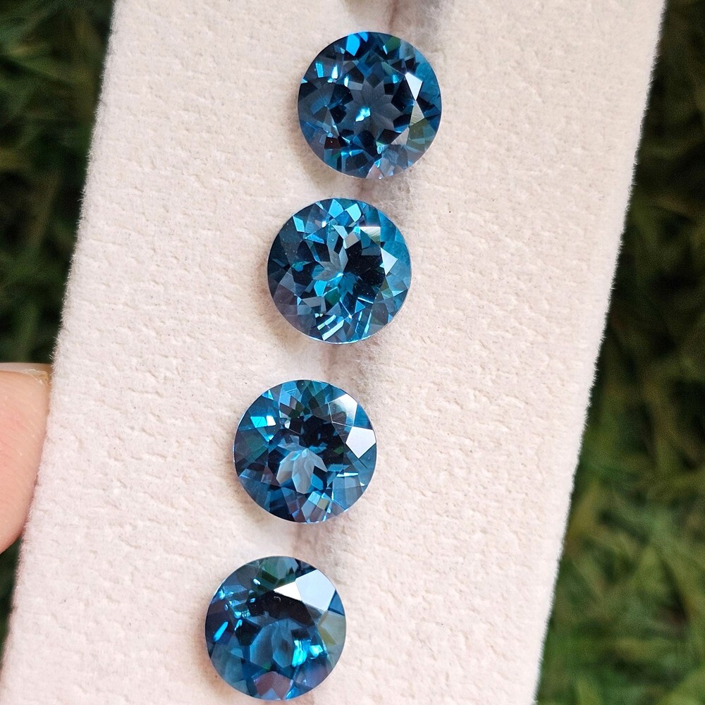 ROUND 10mm Wholesale Lot AAA Natural Gem Brazil London Blue Topaz VVS Quality