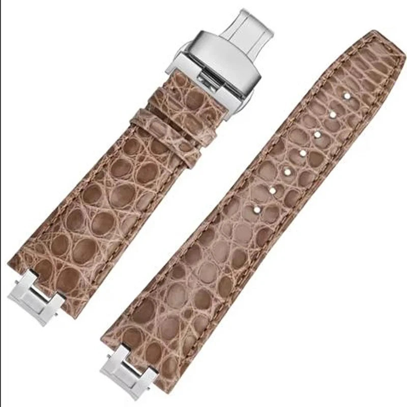 Green Gray Leather Watch Strap for Maurice Lacroix Aikon AI6008 AI6007 Wristband