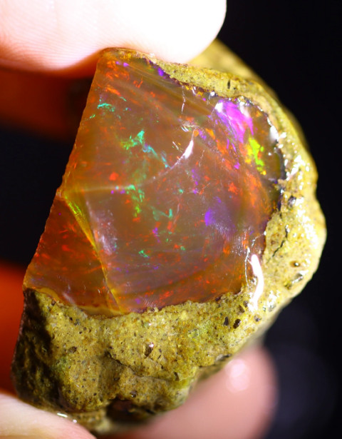 Ethiopian Welo Opal Rough 83.5 cts Clean Natural Rough Rub Opal Gemstone (1988)