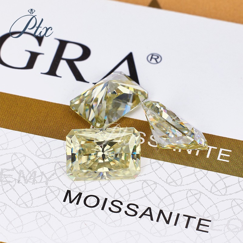 White D Color Loose Moissanite Stone Brilliant Radiant Cut VVS1 With Certificate