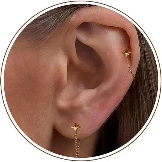 16G 18G Titanium Cartilage Earrings Helix Conch Tragus Huggie Hoop Piercing