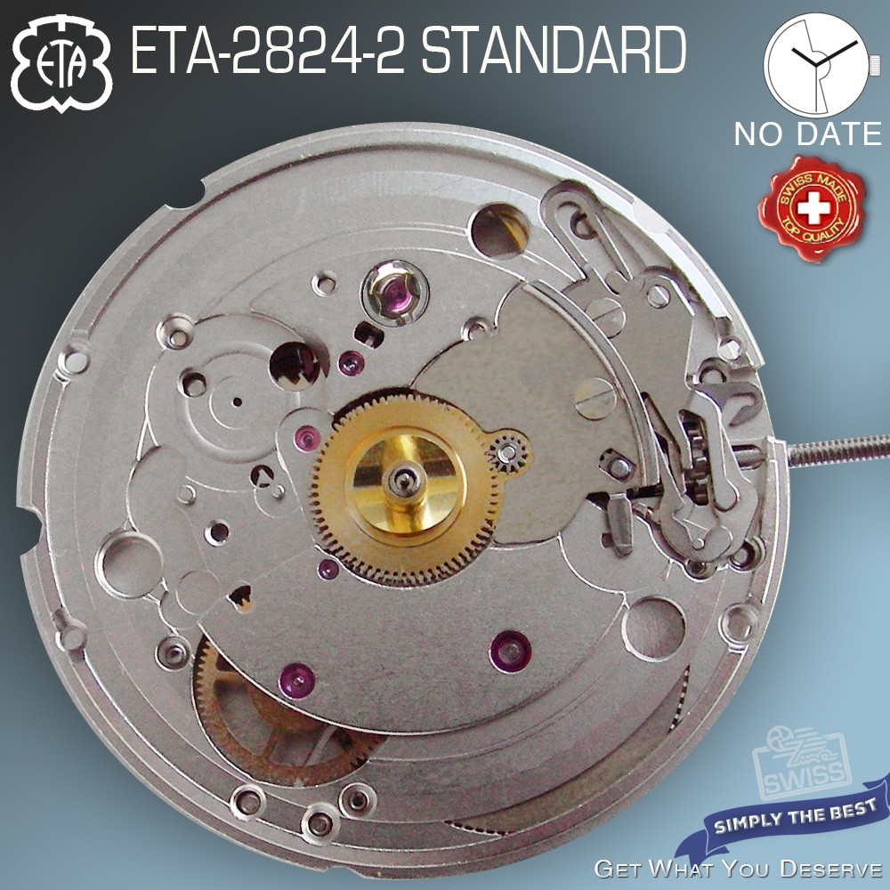 MOVEMENT AUTOMATIC ETA 2824-2, STANDARD, No DATE and gear
