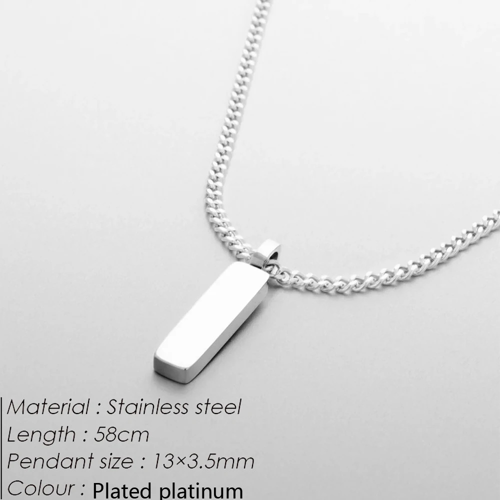 Men’s Jewelry Stainless Steel Non fading Necklace Hip Hop Cuban Chain cadenas pa