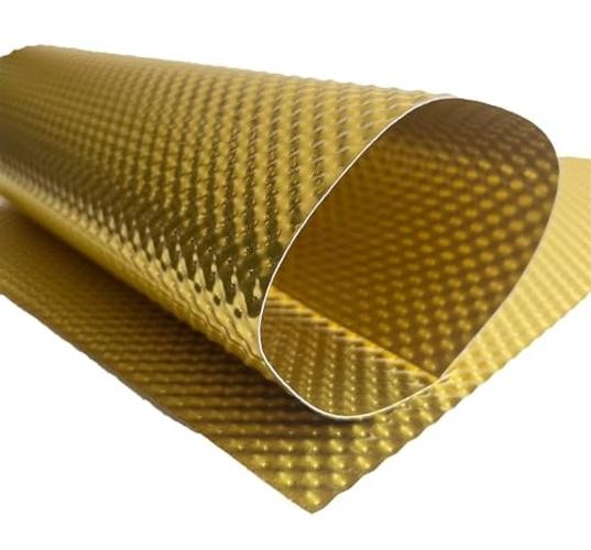 Gold Embossed 12″x12″ Aluminium Heat Insulation – Xinhan Black//Silver