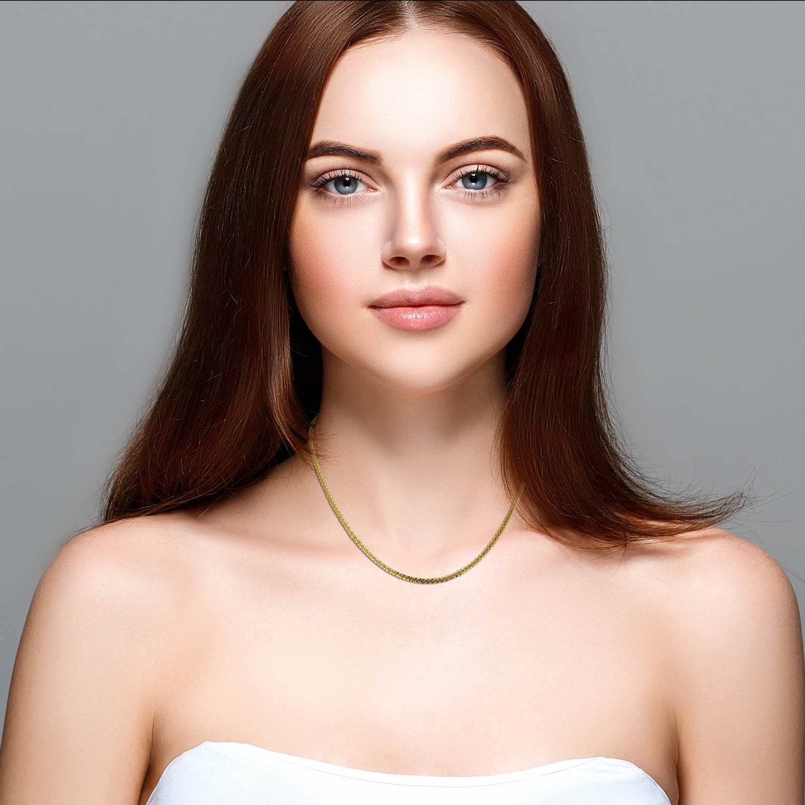 14k Gold Plated Over 925 Sterling Silver 3mm Twisted Rock Sparkle Chain Italy
