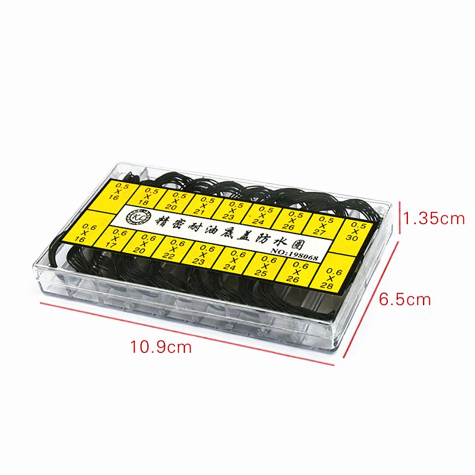 200x 0.5&0.6mm Assorted Waterproof Watch Case O-Ring Rubber Gasket Sealed Washer