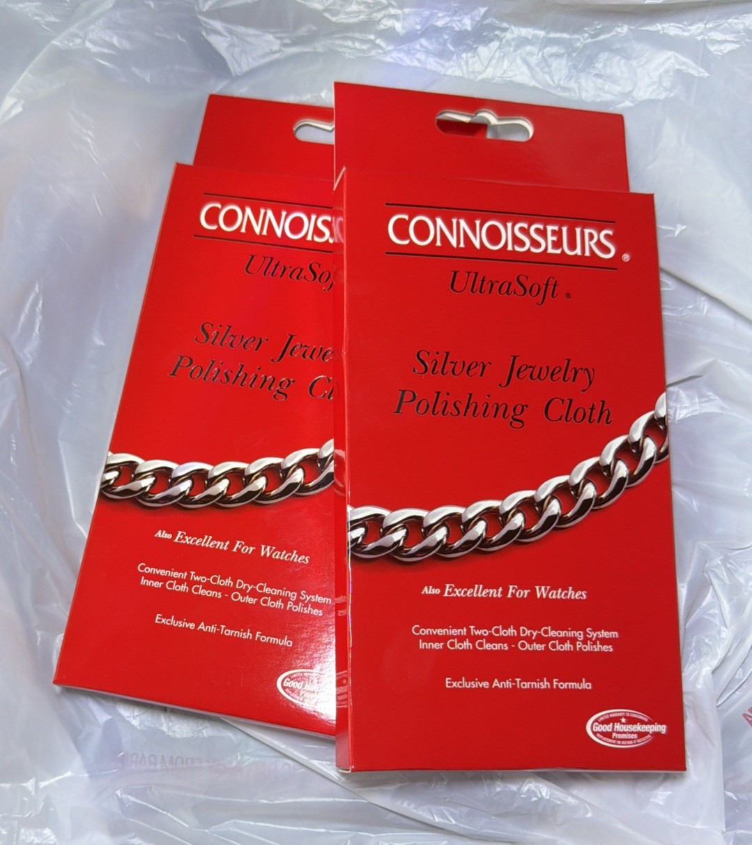 2 Boxes Silver Jewelry Polishing Cloth Connoisseurs Extra Large 11″ x 14″
