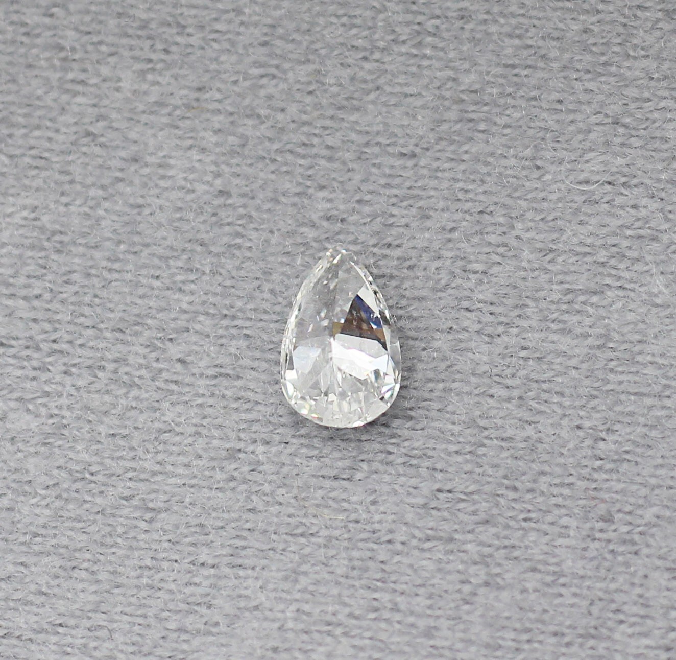 GIA Certified 0.66ct J/SI2 Laser Inscribed Pear Brilliant Cut Loose Diamond