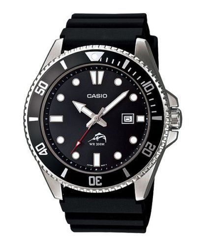 Casio MDV106-1AV, Duro,Men’s Black Resin Watch, 200 Meter WR, Anti-Reverse Bezel