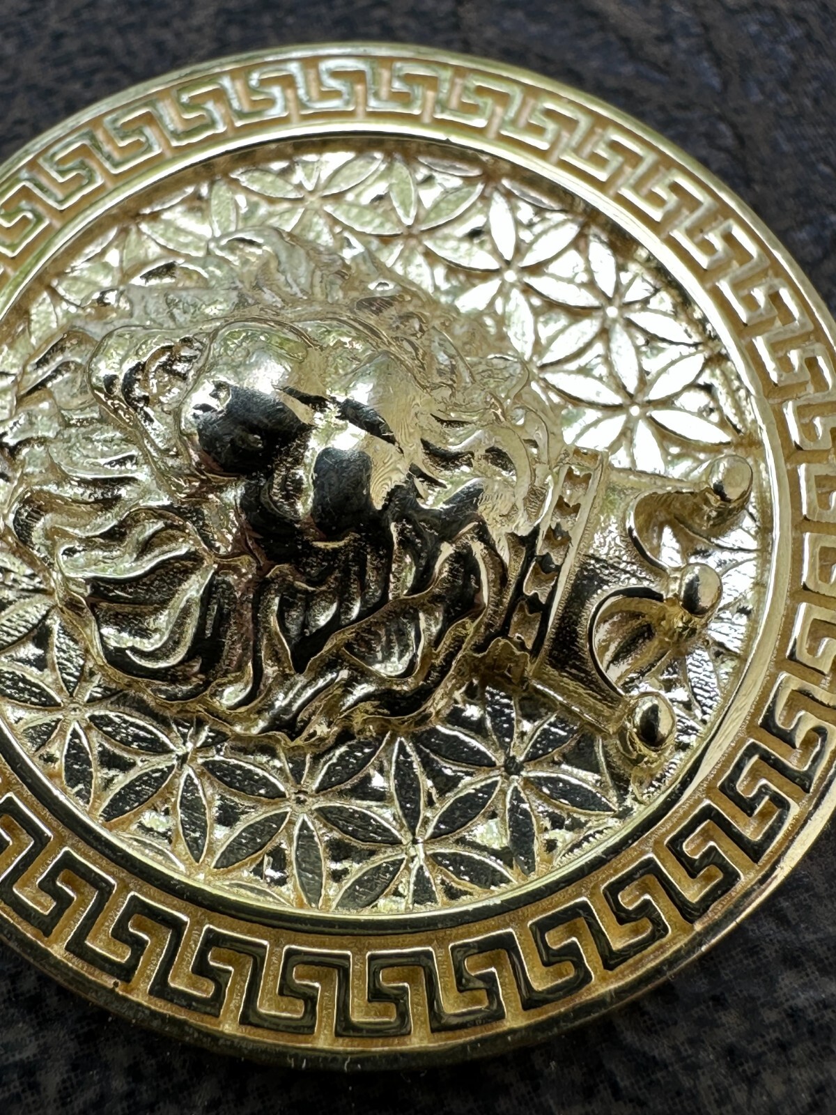 Real 925 Silver / 14k Gold Plated Lion King Of Jungle Medallion Pendant Necklace