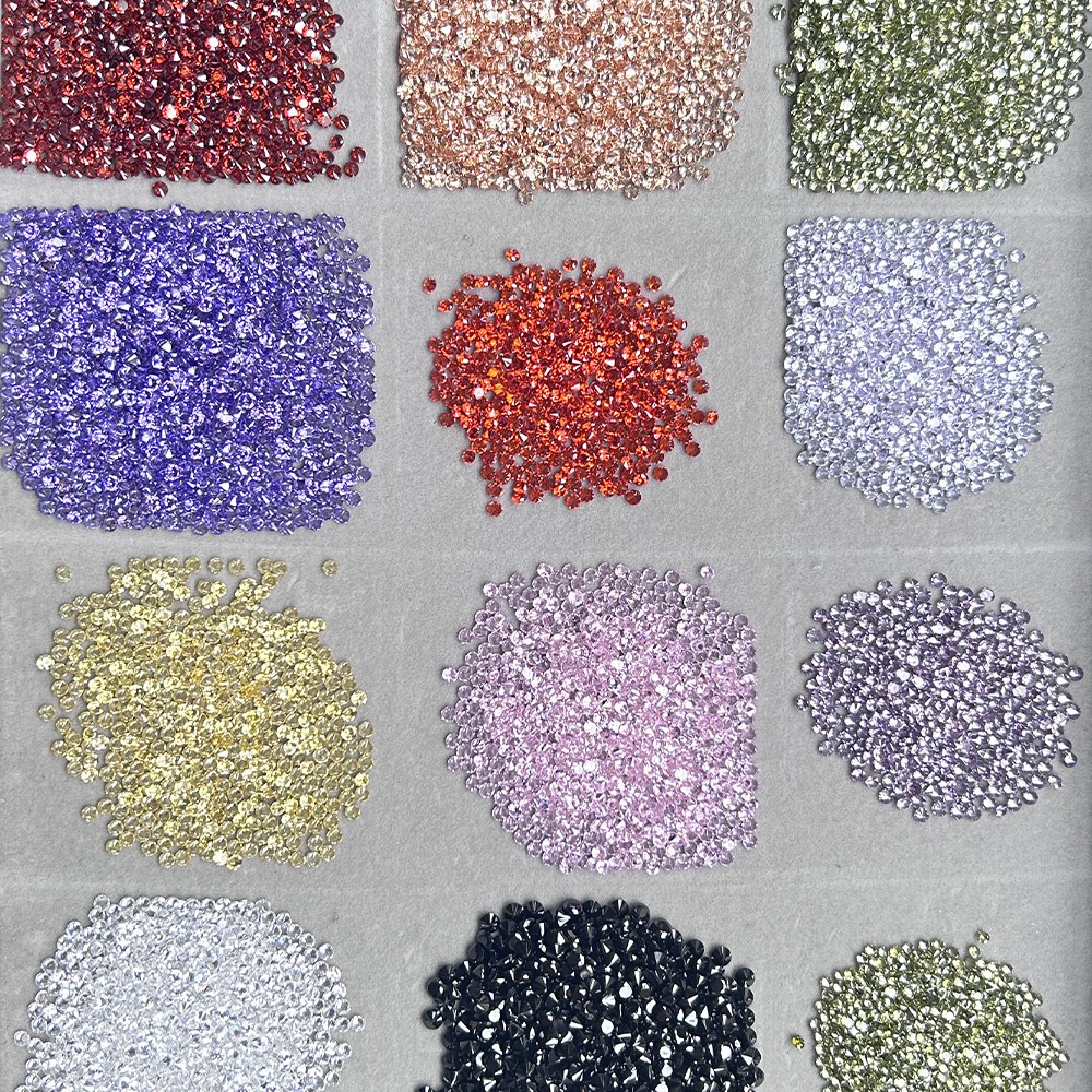 Fancy Color Small Size Loose Zirconia 1000pcs 0.8mm-3.5mm for Jewelry DIY Rings