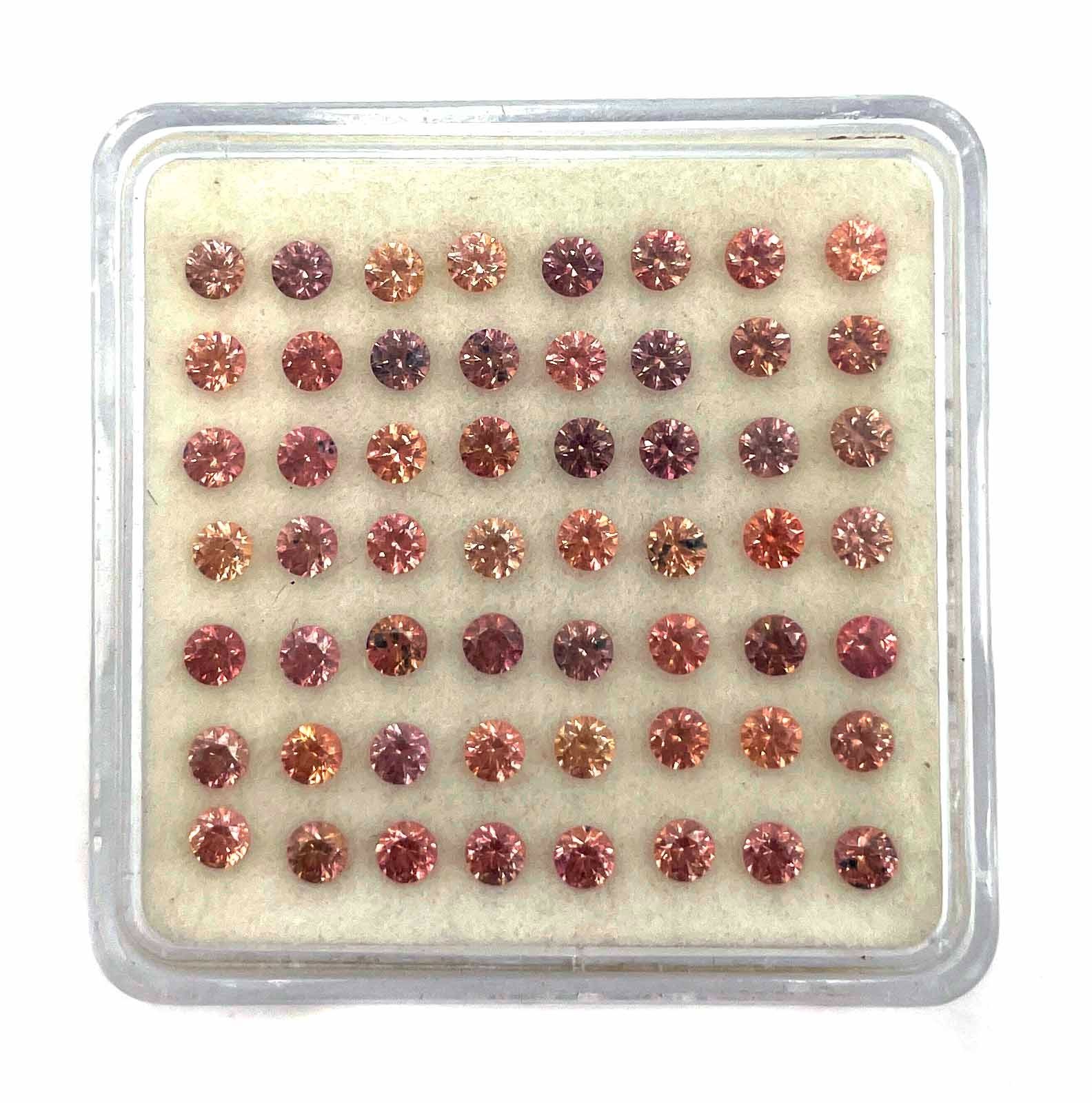 Natural Orange Sapphire Round Cut Loose Gemstone Lot 20 Pcs 2.50 MM