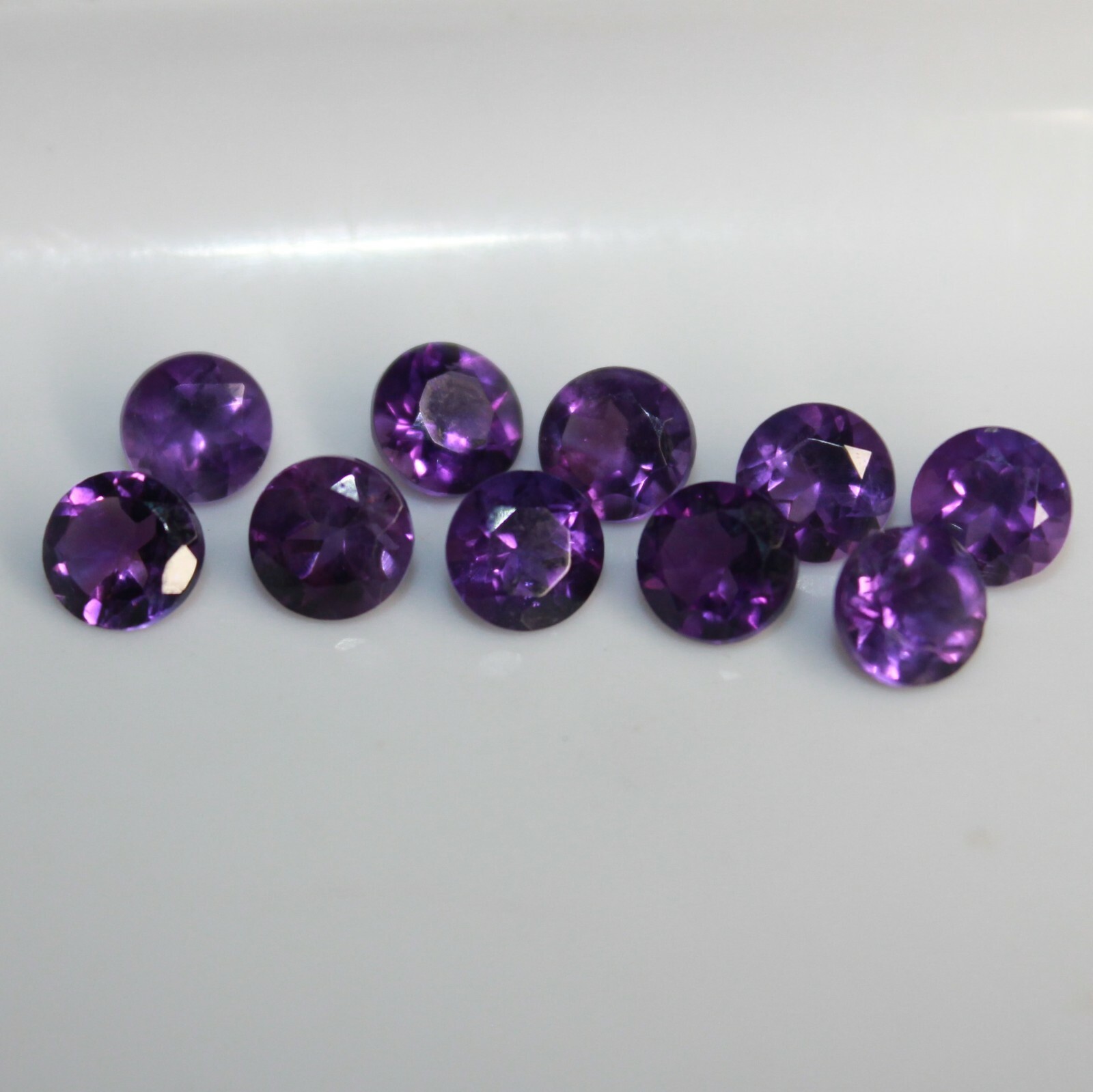 Amethyst 2mm, 3mm, 3.5mm, 4mm, 5mm, 6mm, 7mm, 8mm Faceted Round Gemstone(s)