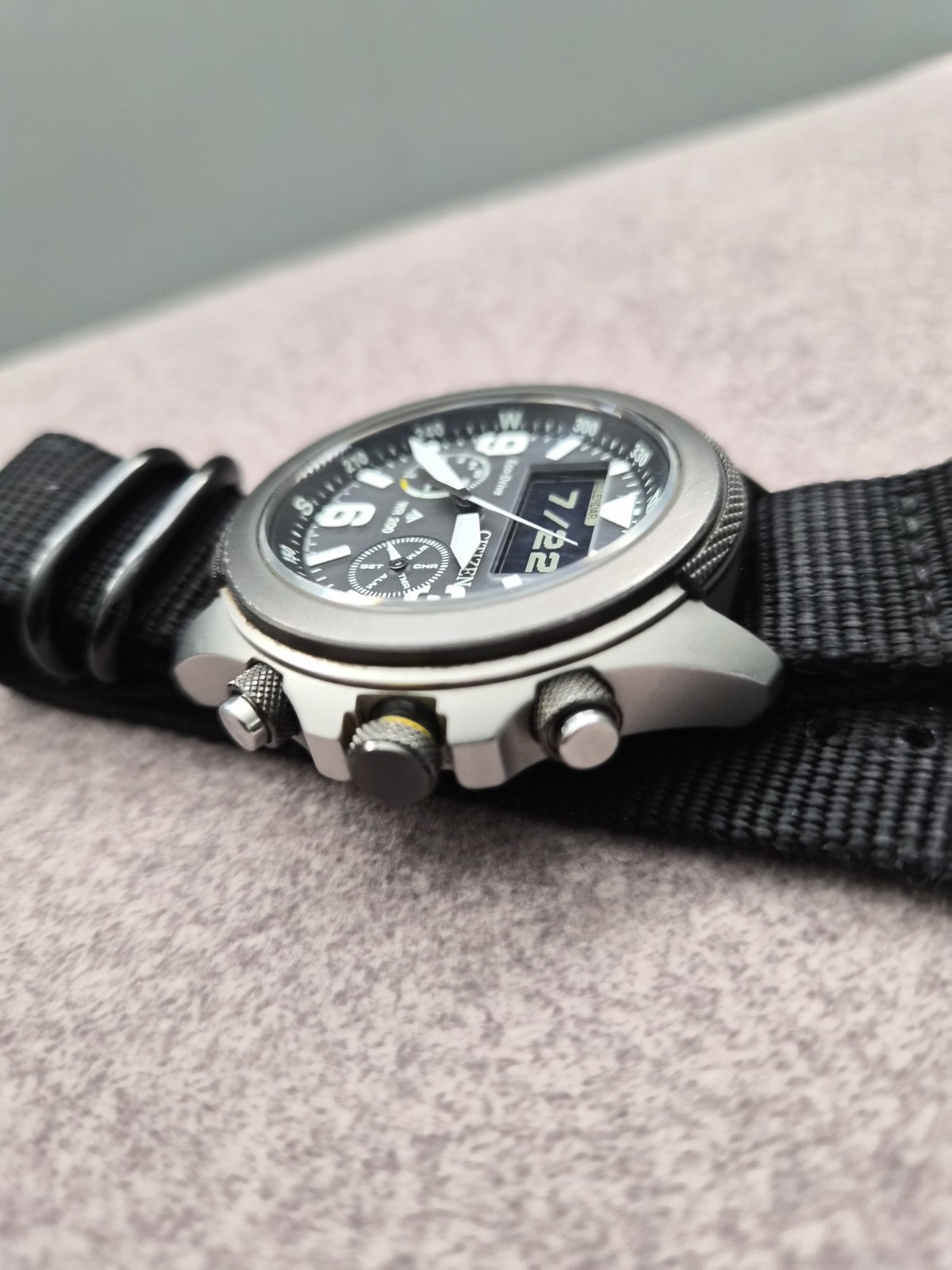 Unused CITIZEN PROMASTER LAND JV1007-07E Black Eco-drive Men’s Watch in Box