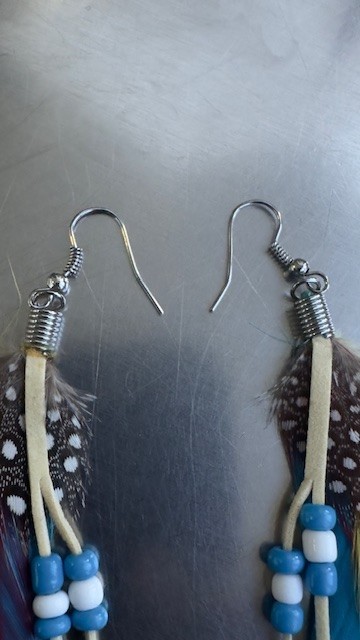 Natural Feather Hook Earring Fashion Jewelry