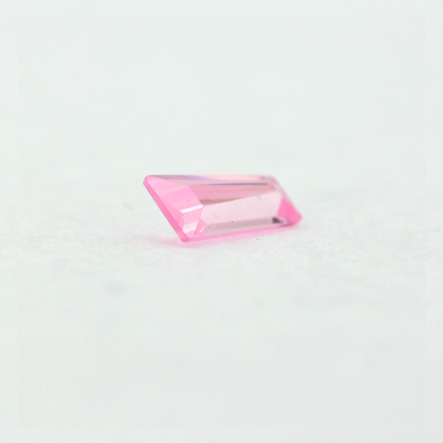 Loose Tapered Baguette Pink Sapphire CZ Stone Single Cubic Zirconia Birthstone