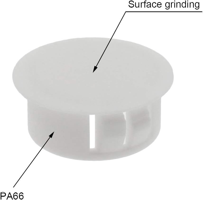 30PCS 16mm 5/8″ White Hole Plugs Plastic | Flush Type, Snap in Locking, Furni…