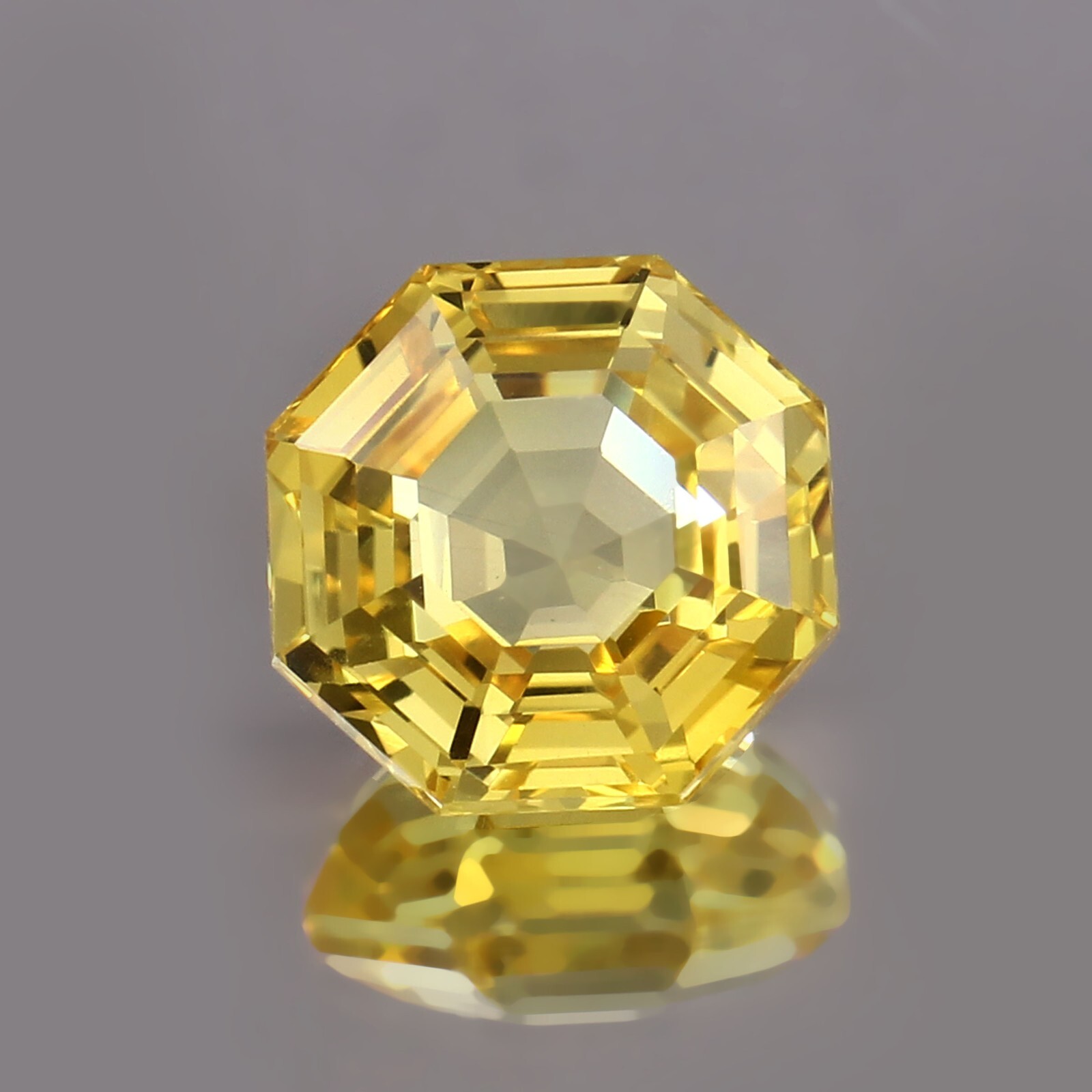 AAA Natural Flawless Ceylon Yellow Sapphire Loose Octagon Gemstone Cut 12×12 MM