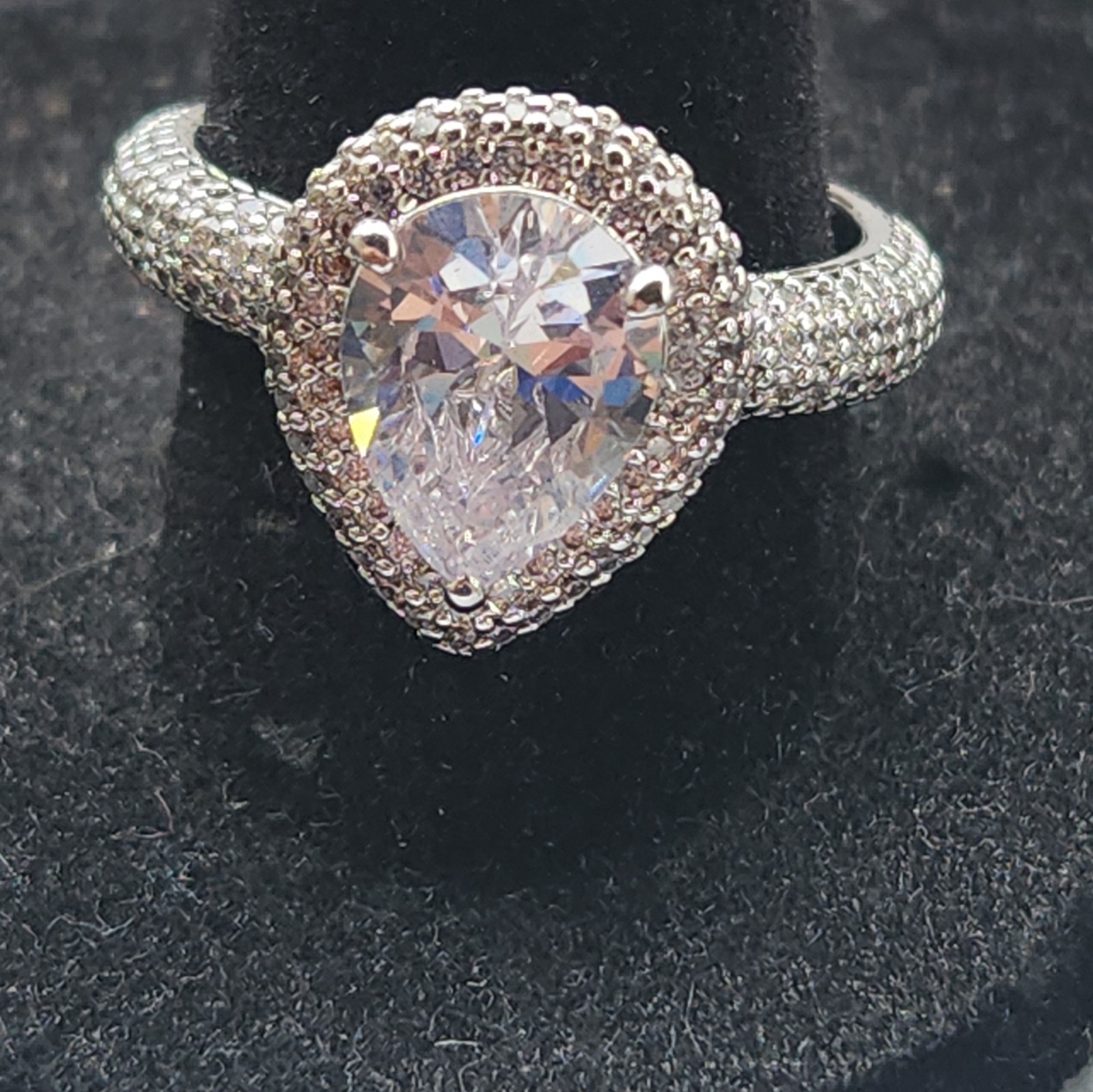 BP “Two Sides To The Story” RG42424 Sz 8 Rhodium Plated Diamond Cubic Zirconia