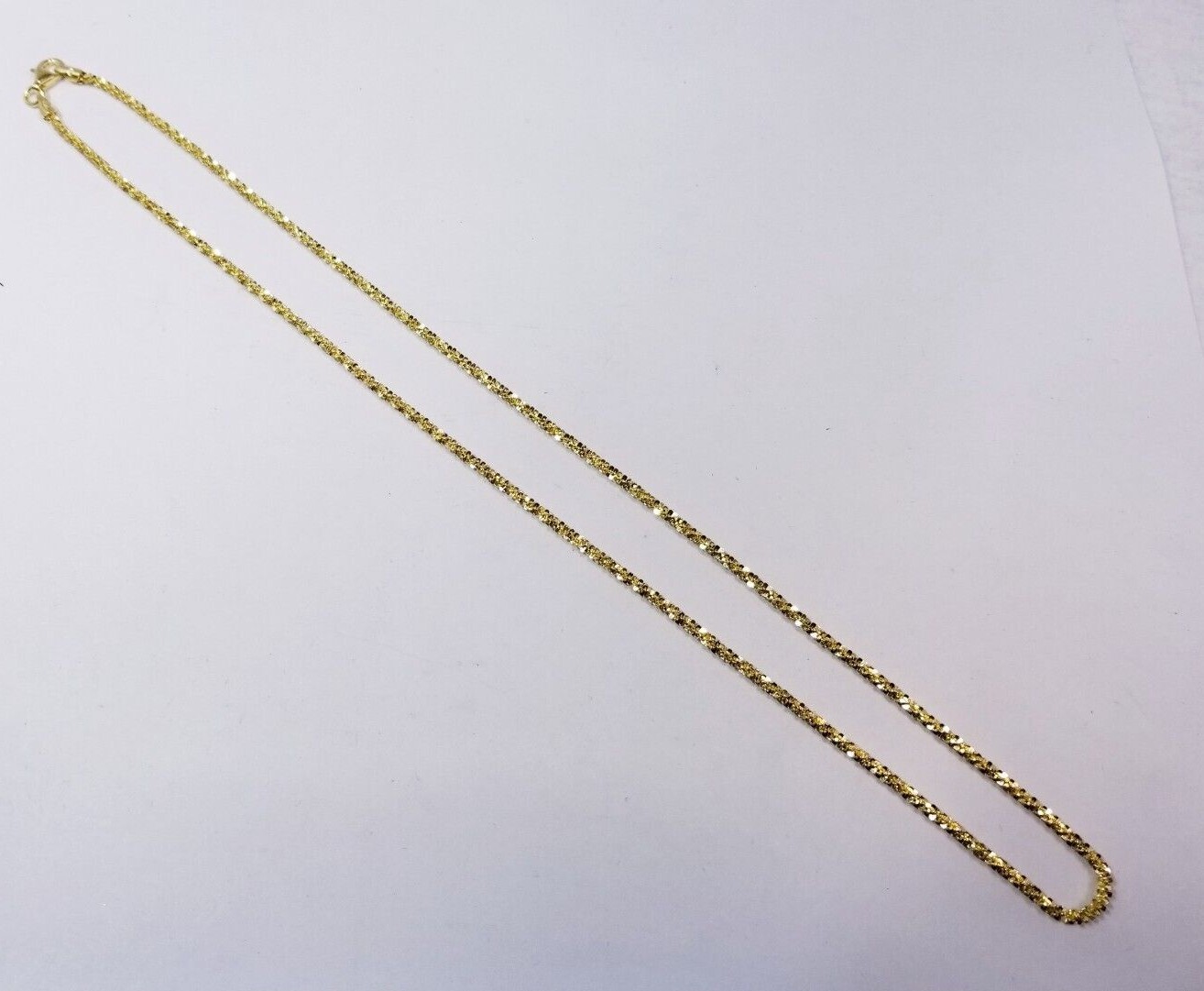 18″ Sterling Silver Gold Tone Popcorn Chain – 5.3 Grams TW
